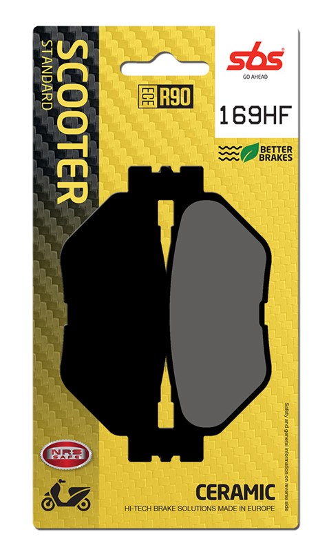 SBS brake pads KH319 street standart ceramic colour black YAMAHA XP500/530, T-MAX rear(169HF)